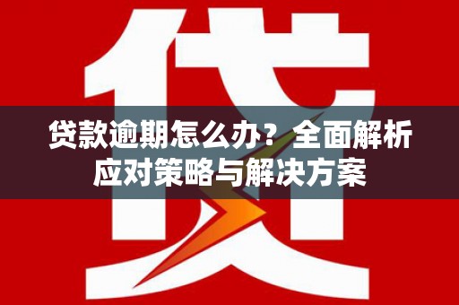 纳雍贷款逾期怎么办？全面解析应对策略与解决方案