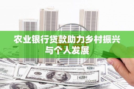 纳雍农业银行贷款助力乡村振兴与个人发展