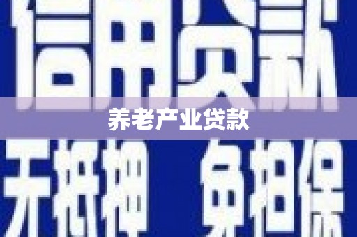 纳雍养老产业贷款